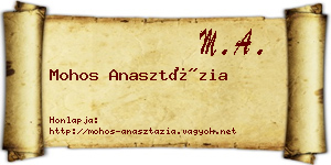Mohos Anasztázia névjegykártya
